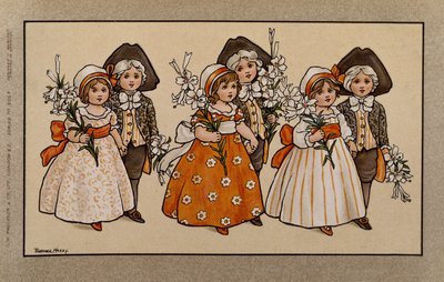 ユリ、ビクトリア朝のカード 作： Florence Hardy