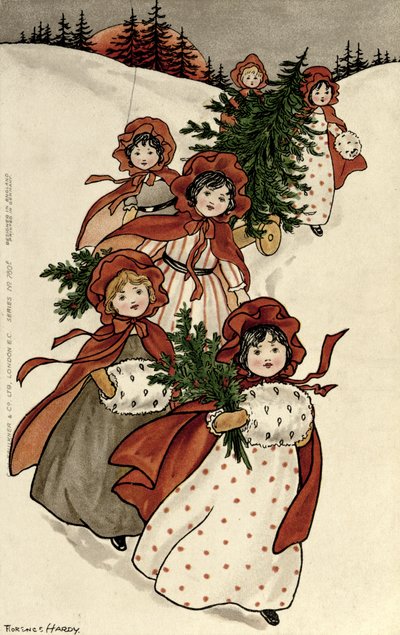 ホリーとクリスマスツリーの女の子 作： Florence Hardy