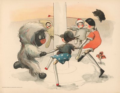 ゴリウォッグスポーラーアドベンチャーのイラスト 作： Florence K. Upton