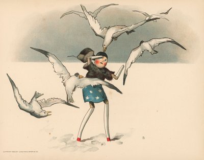ゴリウォッグスポーラーアドベンチャーのイラスト 作： Florence K. Upton