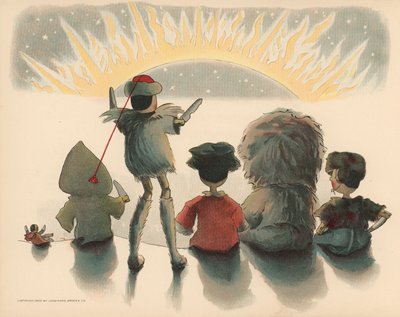 ゴリウォッグスポーラーアドベンチャーのイラスト 作： Florence K. Upton