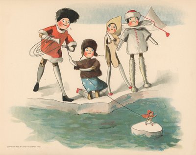 ゴリウォッグスポーラーアドベンチャーのイラスト 作： Florence K. Upton