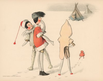 ゴリウォッグスポーラーアドベンチャーのイラスト 作： Florence K. Upton