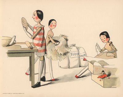 ゴリウォッグスポーラーアドベンチャーのイラスト 作： Florence K. Upton