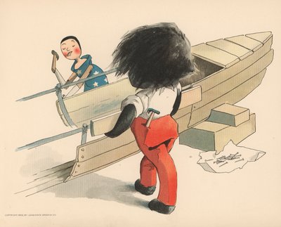 ゴリウォッグスポーラーアドベンチャーのイラスト 作： Florence K. Upton