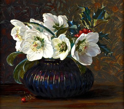 クリスマスローズ、1880年。 作： Florence Westwood Whitfield