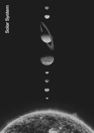 太陽系 - ミニマル、2023年（デジタル） 作： Florent Bodart