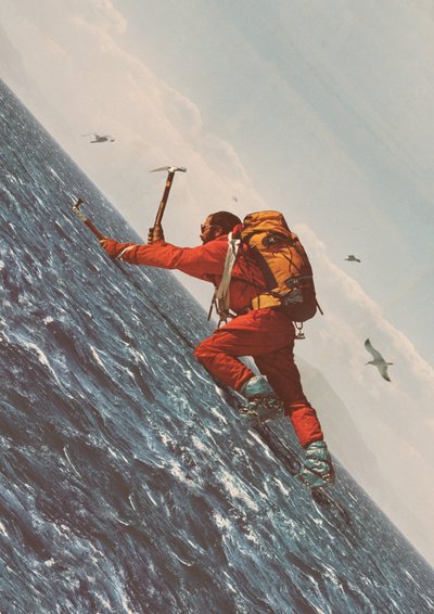 登山家、2021年（コラージュ） 作： Florent Bodart