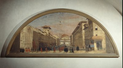 ヴィアデセルビ、フィレンツェの景色を望むルネット 作： Florentine School