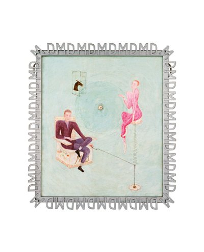 マルセル・デュシャンとローズ・セラヴィの肖像（キャンバスに油彩） 作： Florine Stettheimer