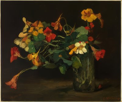キンレンカの花のある静物 作： Floris Arntzenius