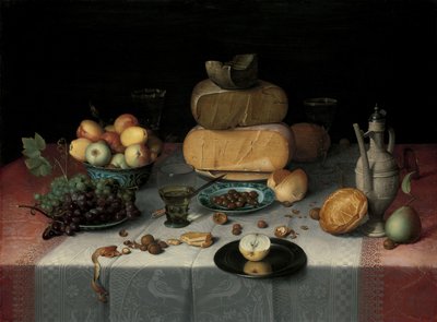 チーズのある静物 チーズのある静物 作： Floris Claesz van Dijck