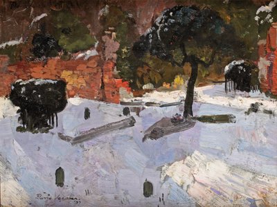ウォーモンドの墓地、1907 作： Floris Verster