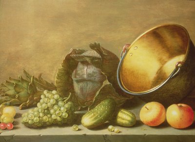 真鍮鍋のある静物 作： Floris Gerritsz van Schooten