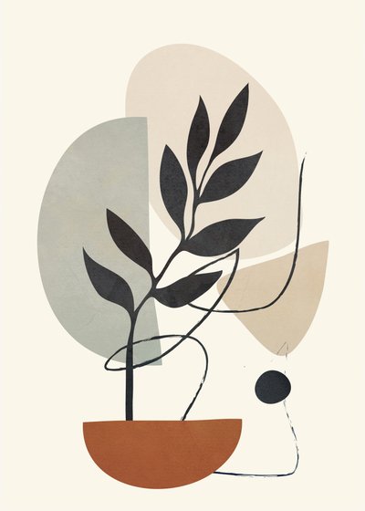 抽象的な鉢植え 作： Flow Line