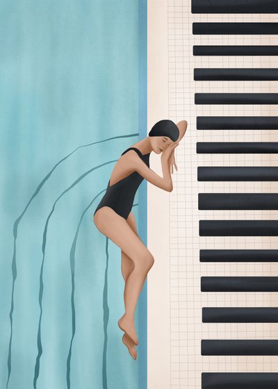 水泳選手のピアノへの夢 作： Flow Line