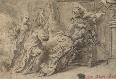 フィロメラ、プロクネ、そしてトラキア王テレウス 作： Follower of Abraham van Diepenbeeck