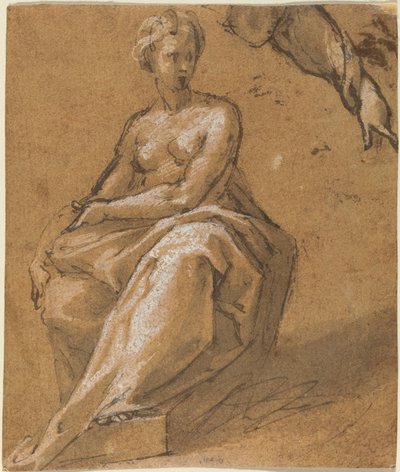 ドレープのある着席ヌード 作： Follower of Bartholomaeus Spranger