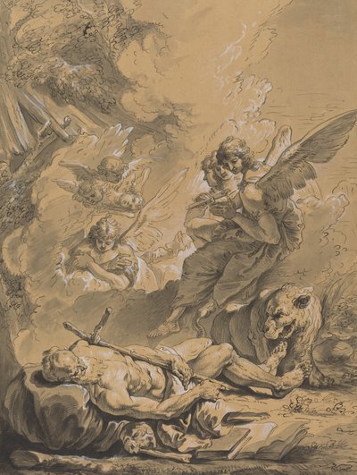 聖ヒエロニムスの死 作： Follower of Francesco Fontebasso