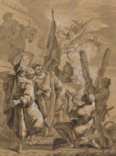 聖アンドリューの殉教 作： Follower of Francesco Fontebasso