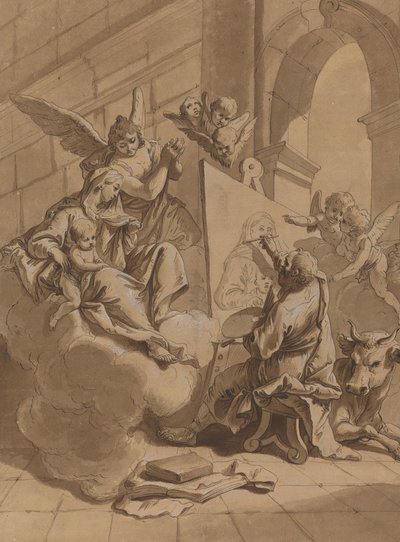 聖母を描く聖ルカ 作： Follower of Francesco Fontebasso