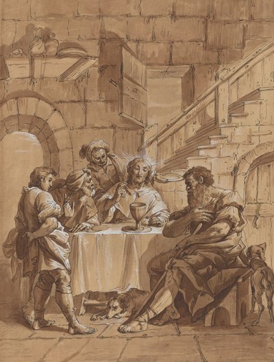 エマオでの晩餐 作： Follower of Francesco Fontebasso
