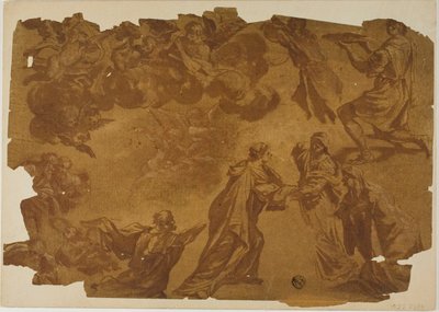 訪問を含む様々な絵画のスケッチ 作： Follower of Francesco Monti