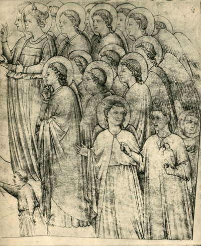「貧困の寓意」の一部、14 世紀初頭から中期、1943 年。 作： Follower of Giotto