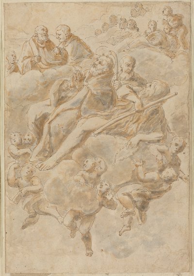 聖者の恍惚 作： Follower of Giovanni Lanfranco