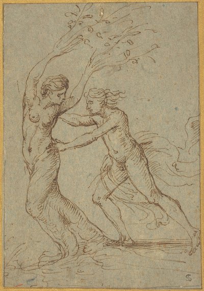 アポロとダフネ 作： Follower of Giulio Romano