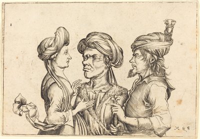 東洋の三人 作： Follower of Martin Schongauer