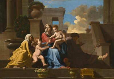 階段の上の聖家族 作： Follower of Nicolas Poussin