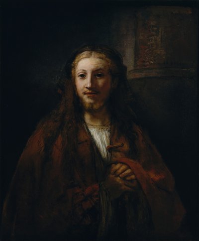 スタッフのいるキリスト。 作： Follower of Rembrandt