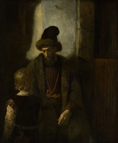ヤコブのベンヤミンへの別れ 作： Follower of Rembrandt van Rijn