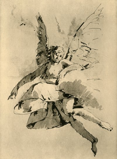 「ホバリング・エンジェル」、18世紀、1928年 作： Follower of Tiepolo