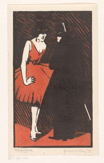 紳士とダンサー 作： Fons van den Berg (signed by artist)