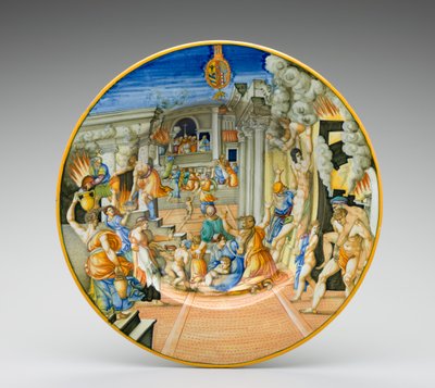 トロイのバーニング、1570年から1574年 作： Fontana Workshop