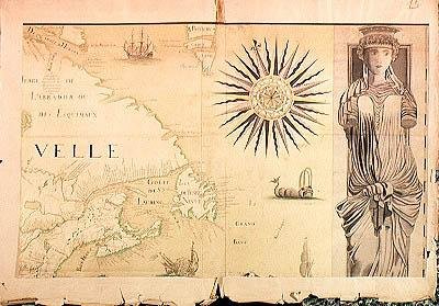ヌーヴェルフランス（カナダ）1699の地図（187069も参照） 作： Fonville Fonville