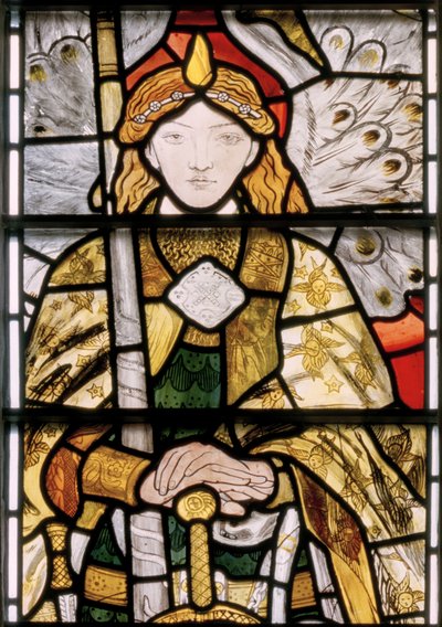 大天使ウリエル、1862年（ステンドグラス） 作： Ford Madox Brown