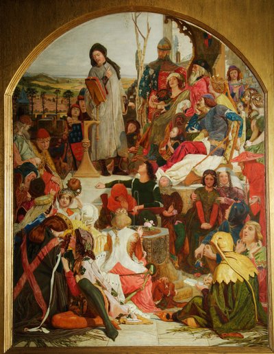 エドワード3世のコートのチョーサー、1847-1852年 作： Ford Madox Brown