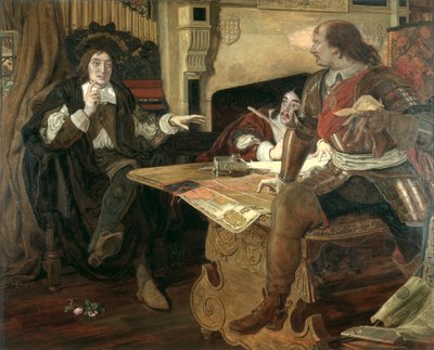 クロムウェル、ヴォードワの保護者 作： Ford Madox Brown