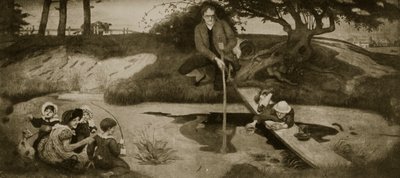 ダルトンがマーシュガスを収集、「ハッチンソンのイギリス国民の物語」、1923年頃のイラスト 作： Ford Madox Brown