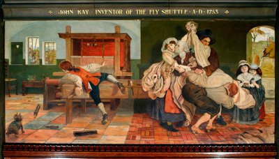 ジョン・ケイ フライ・シャトルの発明者 AD 1753 作： Ford Madox Brown