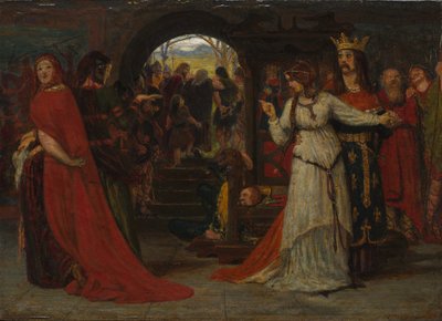 リア王》1860年頃（キャンバスに接着したボードに油彩） 作： Ford Madox Brown