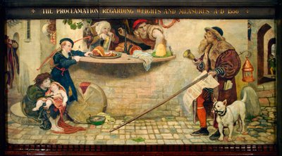 度量衡に関する布告 AD 1556 作： Ford Madox Brown