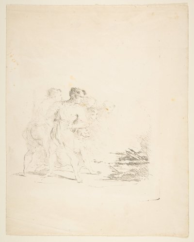 火に唾を吐く男たち、カリフォルニア州。 1820～1850年。 作： Formerly attributed to Goya