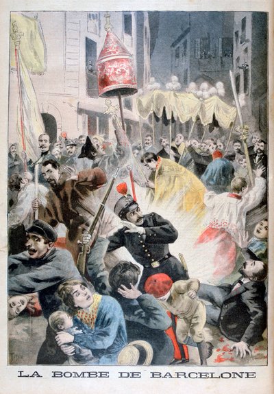 バルセロナの爆弾、1896年 作： Fortuné Méaulle