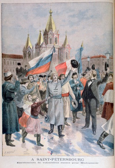 1895年、サンクトペテルブルク、マダガスカルのロシア人ボランティアの登録 作： Fortuné Méaulle