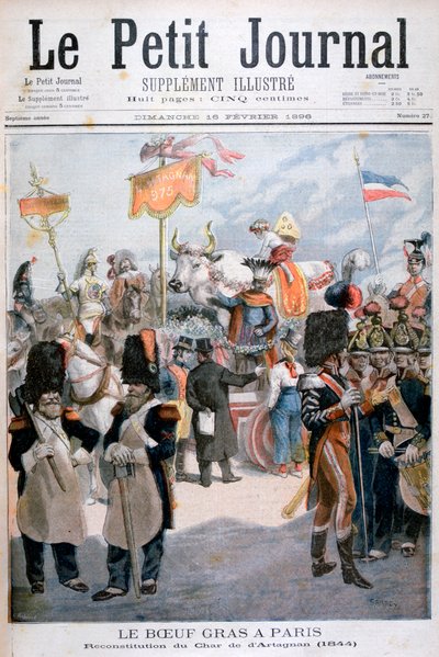 パリでの肥育した牛の祭典、1896年 作： Fortuné Méaulle