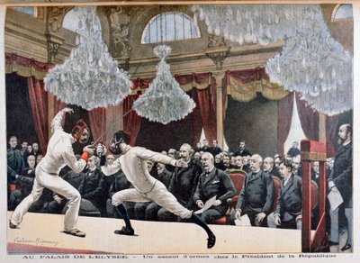 共和国大統領の前の囲い、パレドレリゼ、1895年 作： Fortuné Méaulle